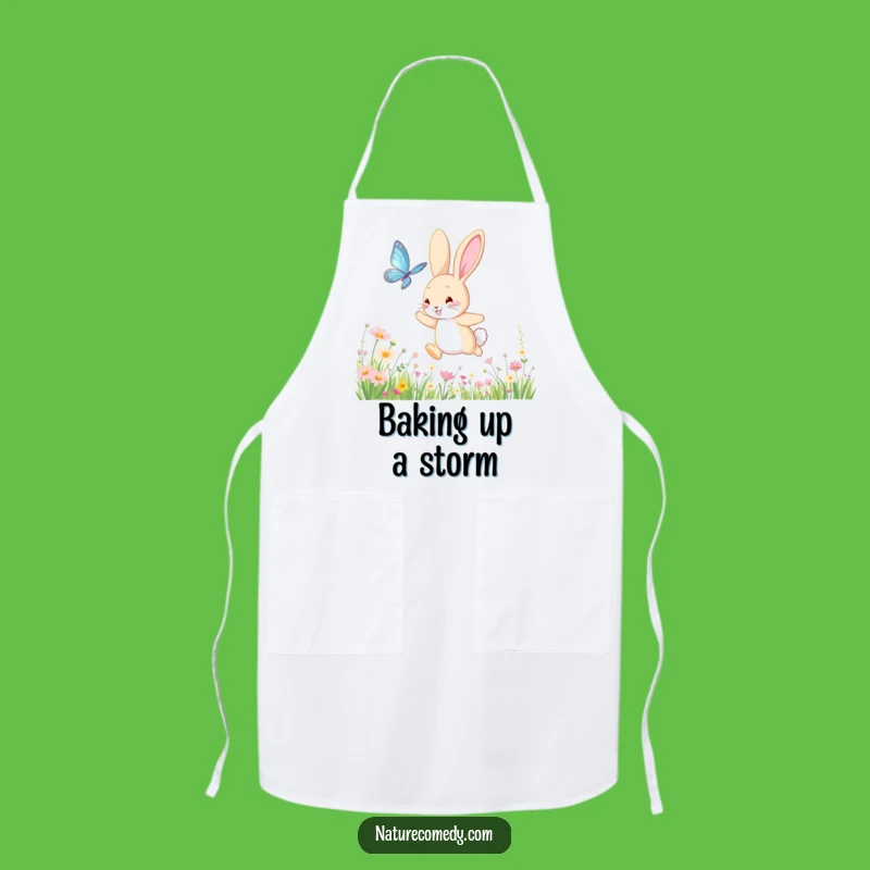 Funny Bouncing Bunny Apron: Cook with Meadow Cheerfulness