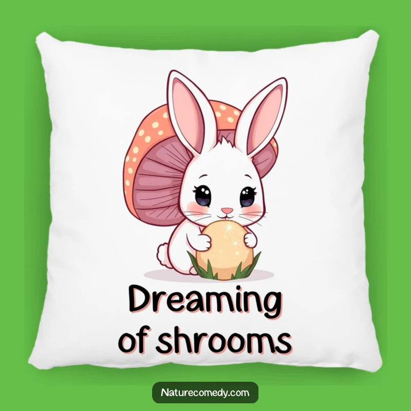 Funny Bunny Mushroom Pillow: Cozy Comfort with a Touch of Magic!