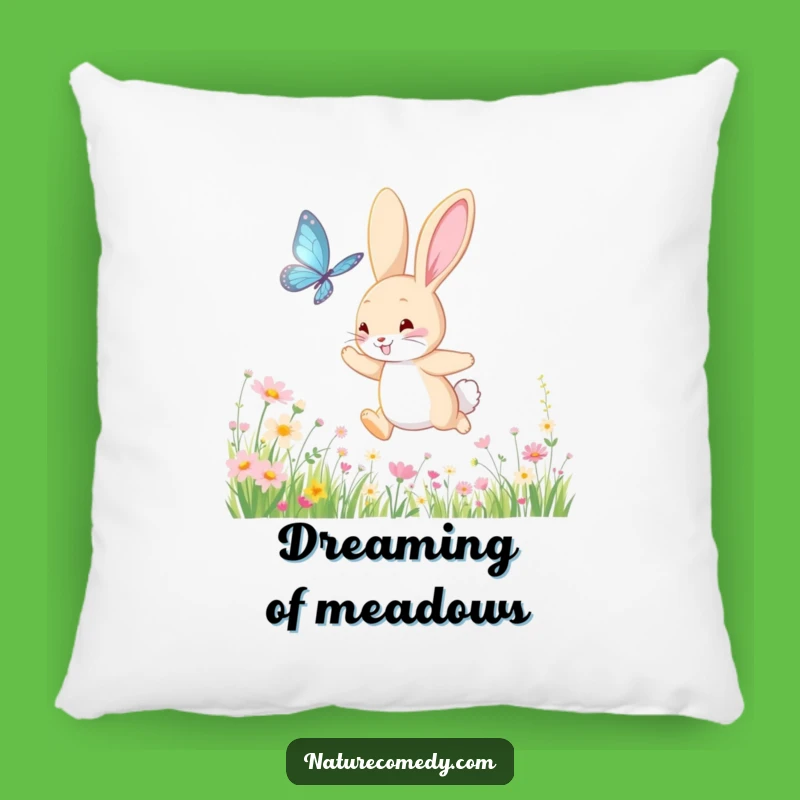 Funny Bouncing Bunny Pillow: Cuddle Up with Meadow Delight