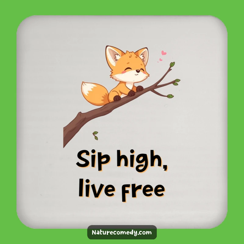 Funny Playful Fox Coasters: Add Woodland Wonder to Your Table