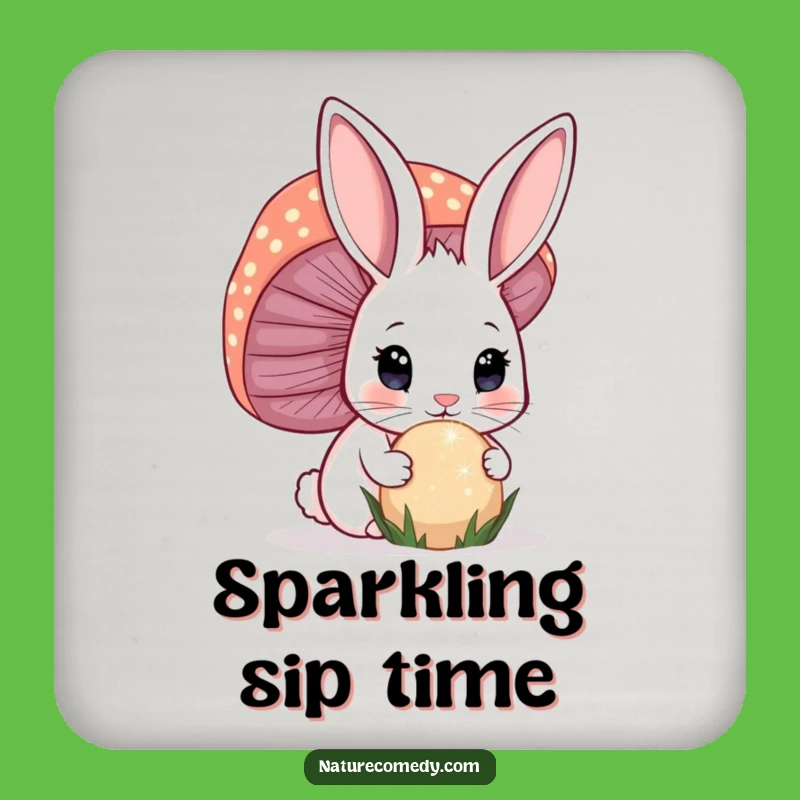 Funny Bunny Mushroom Coaster: Protect Surfaces with Magical Charm!