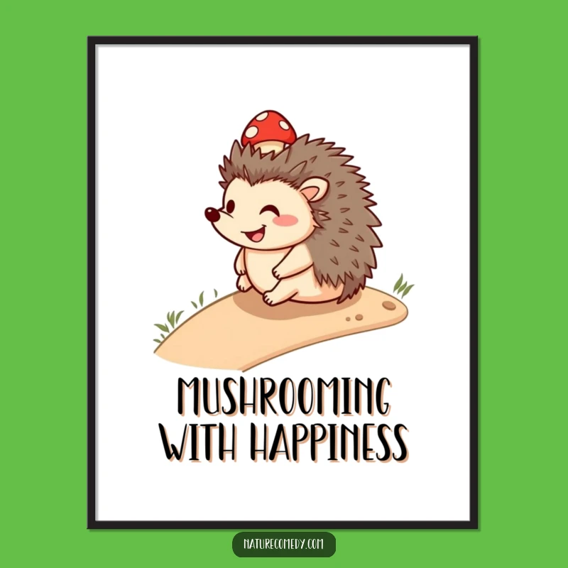 Free Printable Hedgehog Art - Funny Downloadable Wall Art, Whimsical Roll