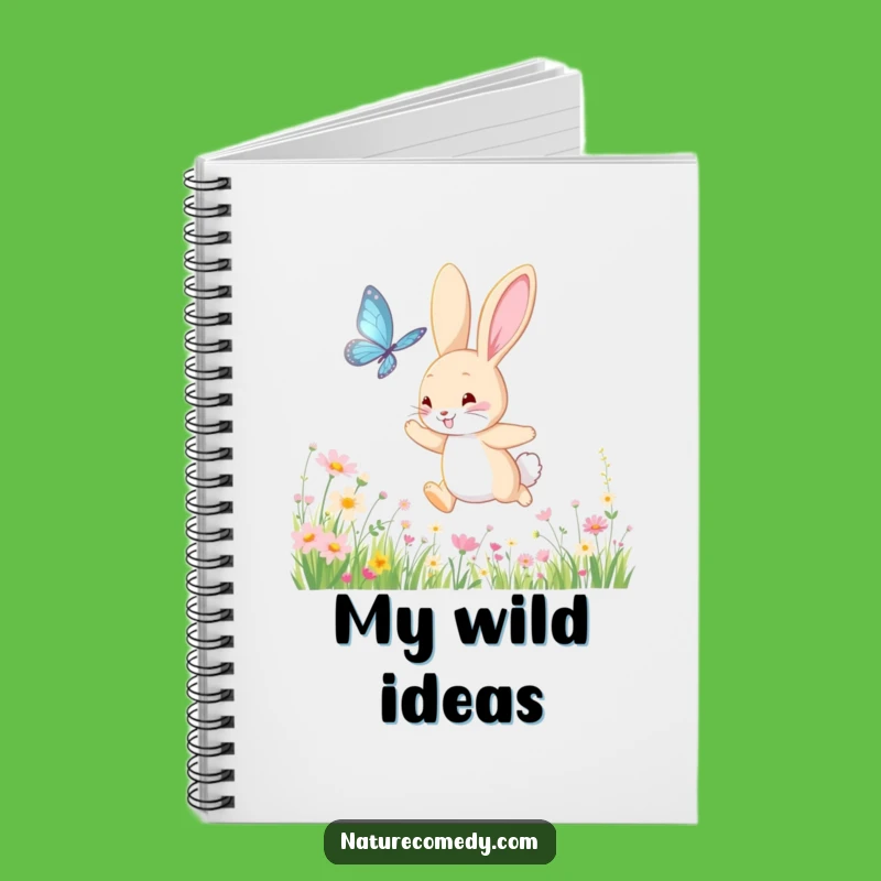 Funny Bouncing Bunny Notebook: Capture Your Thoughts with Meadow Joy