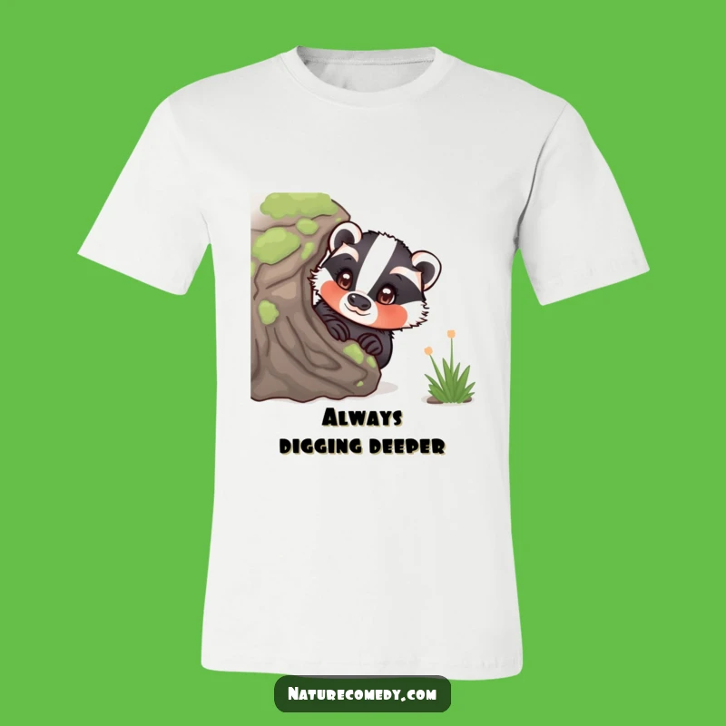 Funny Curious Badger T-Shirt: Wear Your Wonder with This Adorable Tee