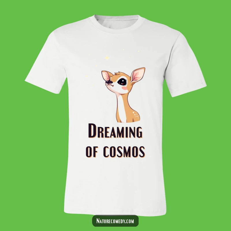 Funny Fawn Stars T-Shirt: Dreamy Celestial Tee for Curious Souls!