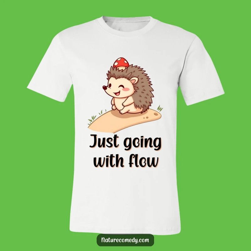 Funny Smiling Hedgehog T-Shirt: Embrace Whimsical Woodland Adventures