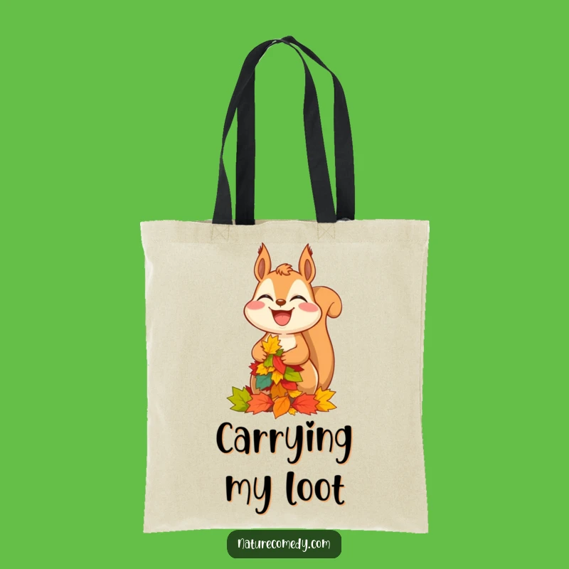 Funny Squirrel Tote Bag: Hilarious Autumn Leaf Carry-All for Stylish Gifts!