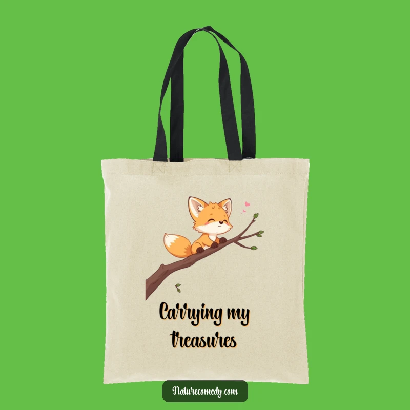 Funny Playful Fox Tote Bag: Carry Your Dreams on the Go