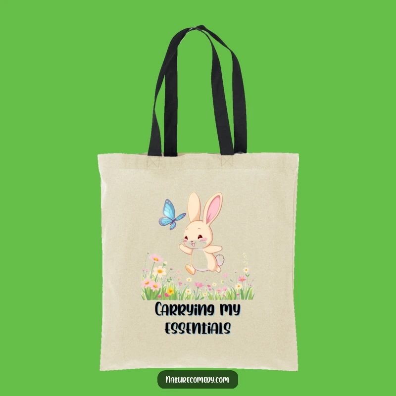 Funny Bouncing Bunny Tote Bag: Carry Meadow Joy Everywhere
